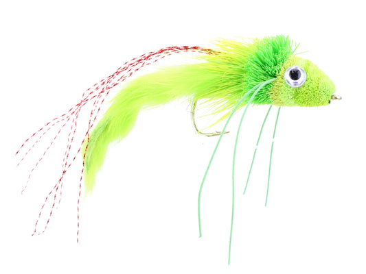 Wild Water Fly Fishing Chartreuse Rabbit Tail Diver, Size 1/0, Qty. 2-Goodwynn's