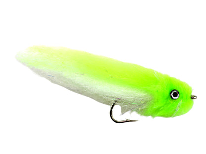 Chartreuse and White EP Fly, size 2/0, Qty. 2