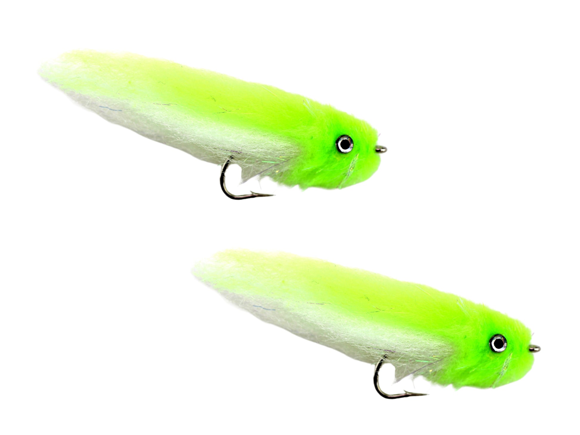 Chartreuse and White EP Fly, size 2/0, Qty. 2-Goodwynn&#39;sGoodwynn&#39;s