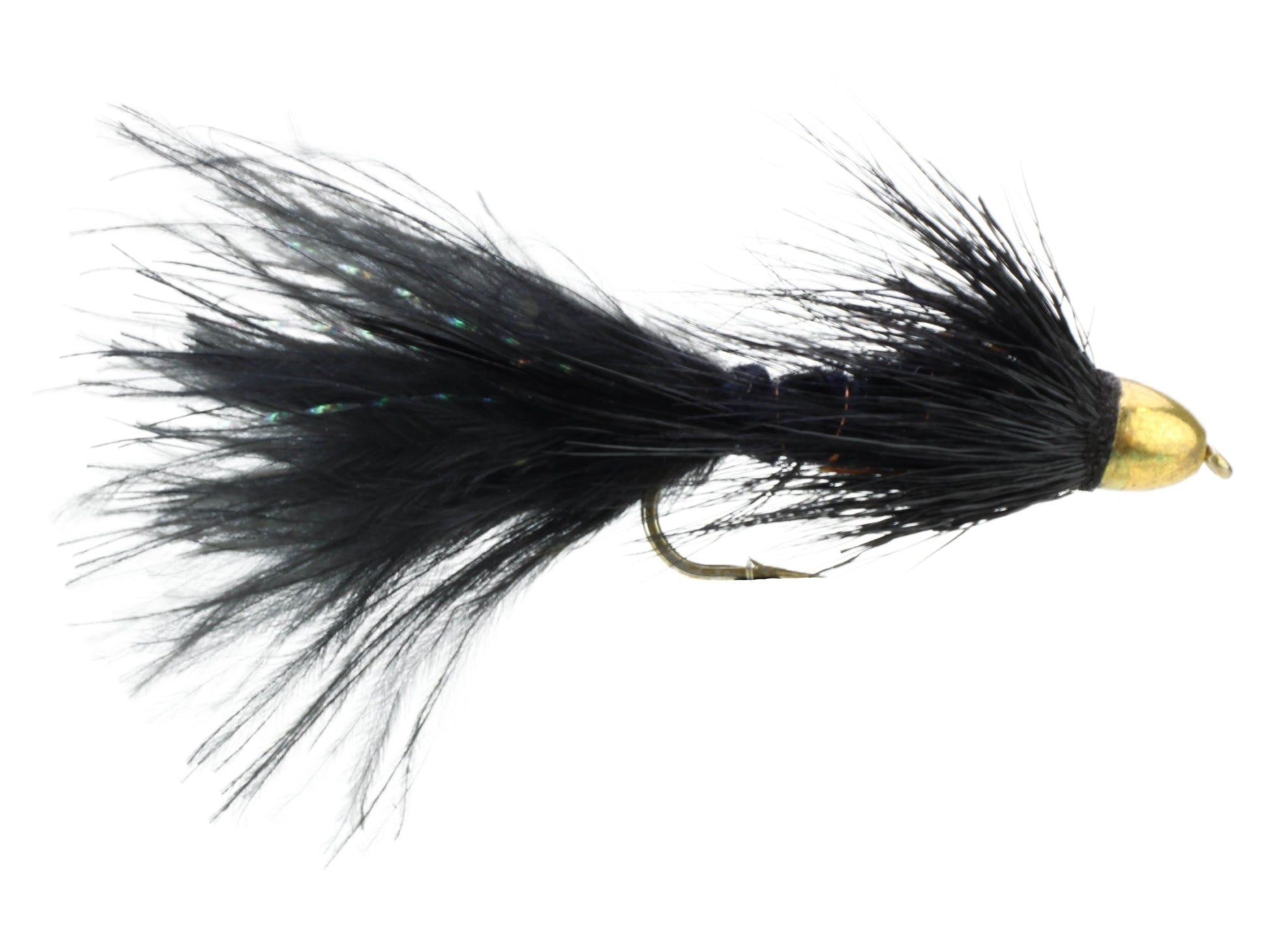 Wild Water Fly Fishing Cone Head Black Wooly Bugger, Size 6, Qty. 4-Goodwynn&#39;sGoodwynn&#39;s