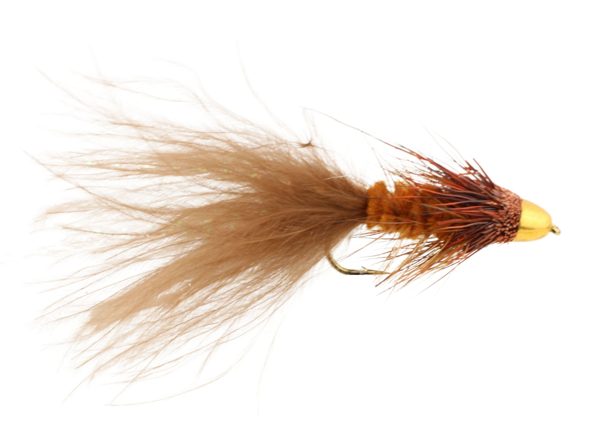 Wild Water Fly Fishing Cone Head Brown Wooly Bugger, Size 8, Qty. 4-Goodwynn&#39;sGoodwynn&#39;s