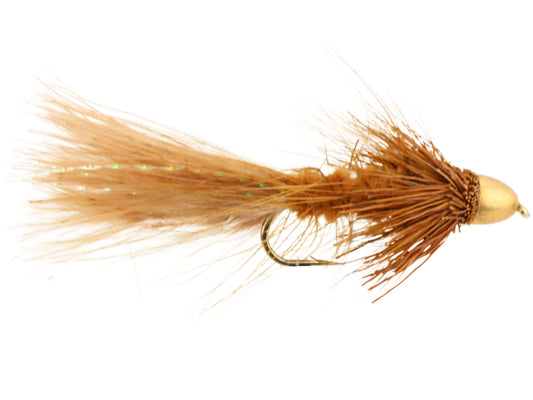 Wild Water Fly Fishing Cone Head Brown Wooly Bugger, Size 6, Qty. 4-Goodwynn's