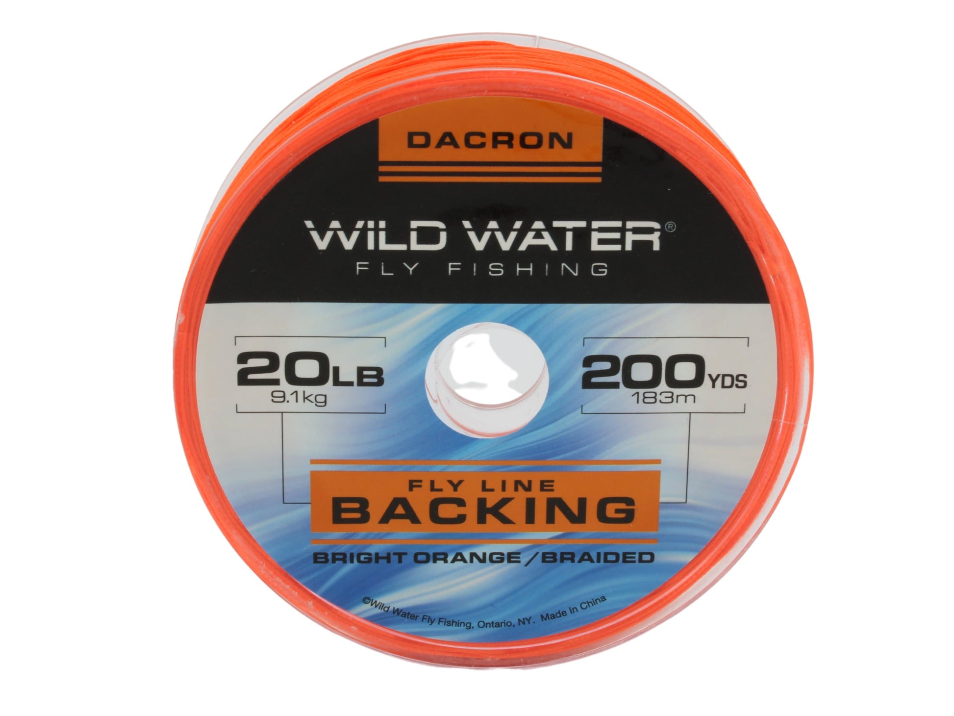 Wild Water Fly Fishing Braided Dacron Backing Spool, 20# 200 yards, Bright Orange-Goodwynn&#39;sGoodwynn&#39;s