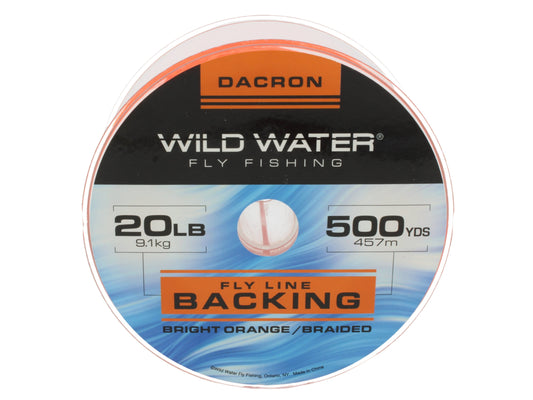 Wild Water Fly Fishing Braided Dacron Backing Spool, 20# 500 yards, Bright Orange-Goodwynn's