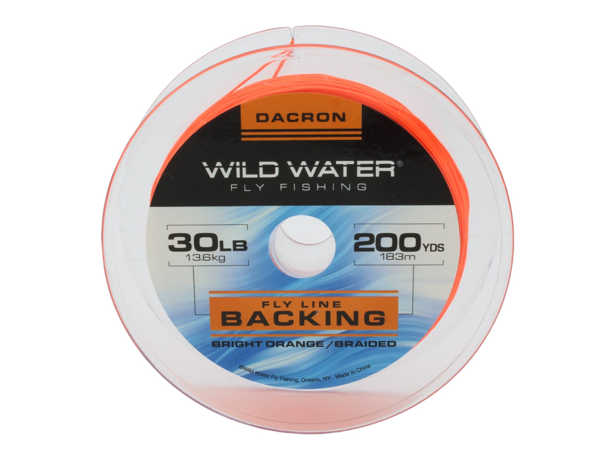 Wild Water Fly Fishing Braided Dacron Backing Spool, 30# 200 yards, Bright Orange-Goodwynn&#39;sGoodwynn&#39;s