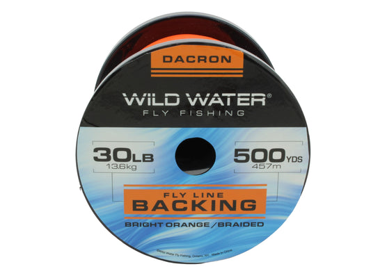 Wild Water Fly Fishing Braided Dacron Backing Spool, 30# 500 yards, Bright Orange-Goodwynn's