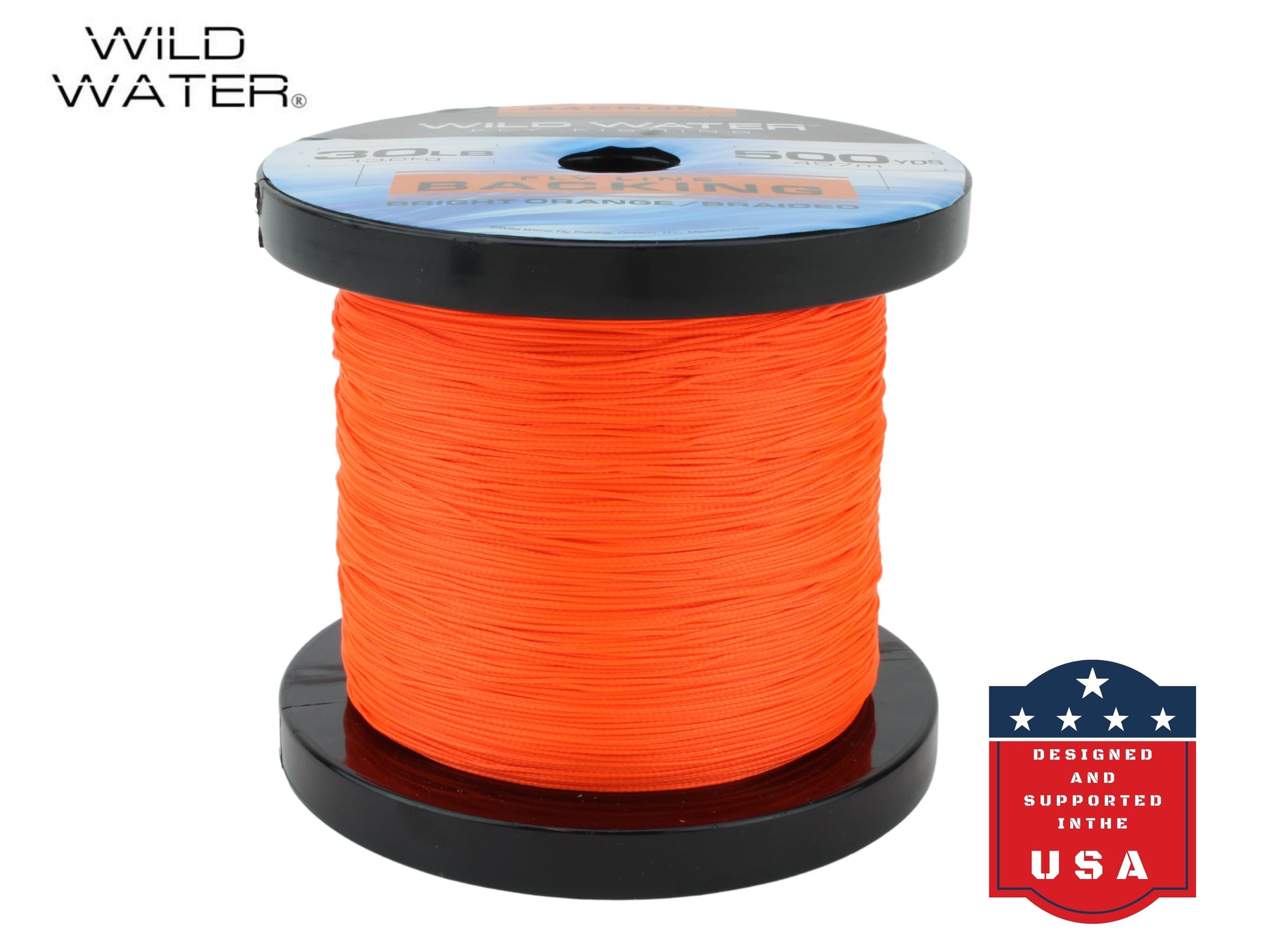 Wild Water Fly Fishing Braided Dacron Backing Spool, 30# 500 yards, Bright Orange-Goodwynn&#39;sGoodwynn&#39;s