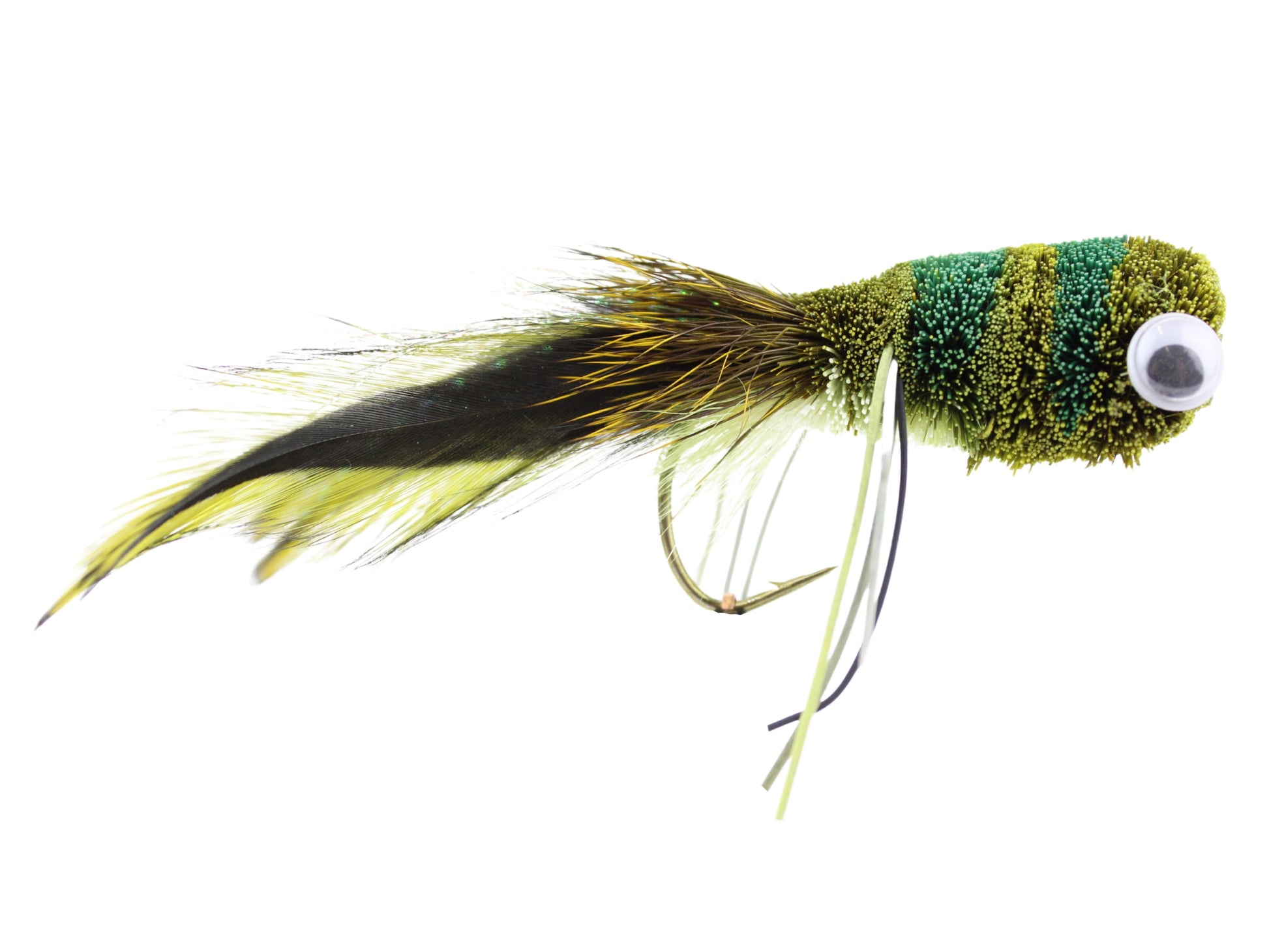 Wild Water Fly Fishing Deer Hair Frog Bass Bug Popper, Size 2, Qty. 2-Goodwynn&#39;sGoodwynn&#39;s