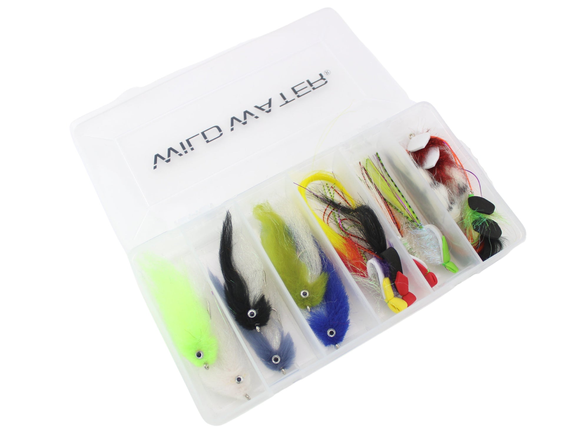 Wild Water EP Top Water Baitfish Assortment, 12 Flies with Wild Water's 6 Section Fly Box-Goodwynn&#39;sGoodwynn&#39;s