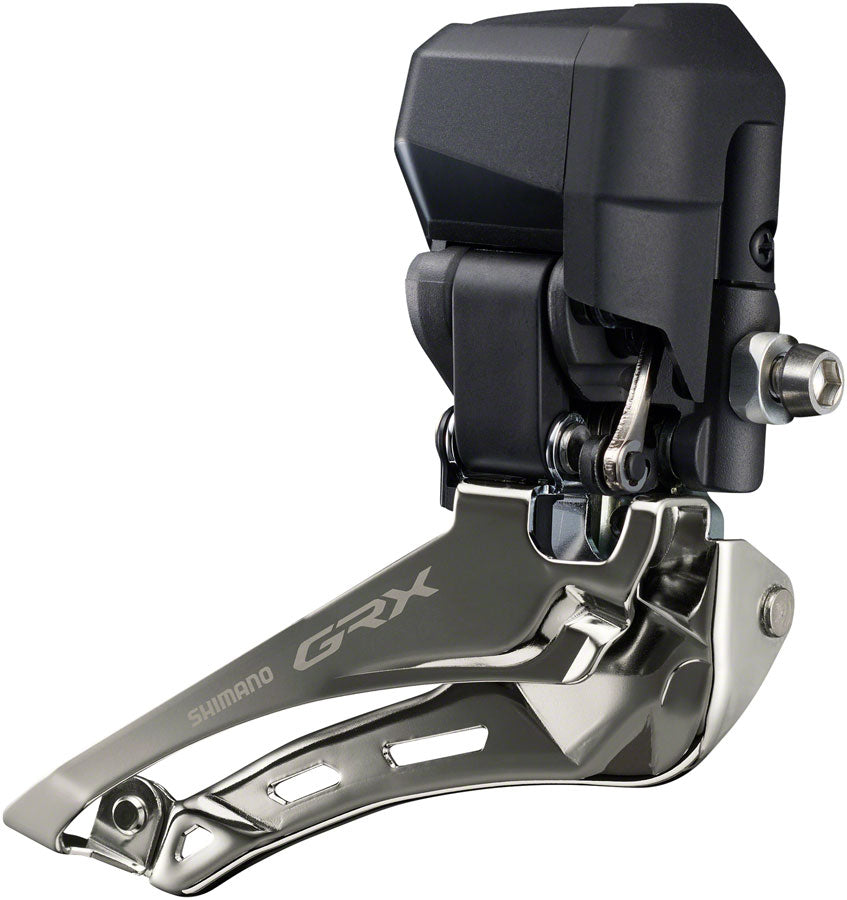 Shimano GRX FD-RX825 Di2 Front Derailleur - 2x12-Speed Braze-on Down Swing For 46-48t Max BLK/Silver-Goodwynn&#39;sGoodwynn&#39;s