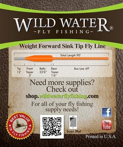 Wild Water Fly Fishing Weight Forward 7 Sinking Tip Fly Line-Goodwynn&#39;sGoodwynn&#39;s