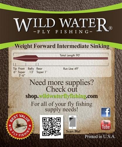 Wild Water Fly Fishing Weight Forward 7 Weight Intermediate Sinking Fly Line-Goodwynn&#39;sGoodwynn&#39;s