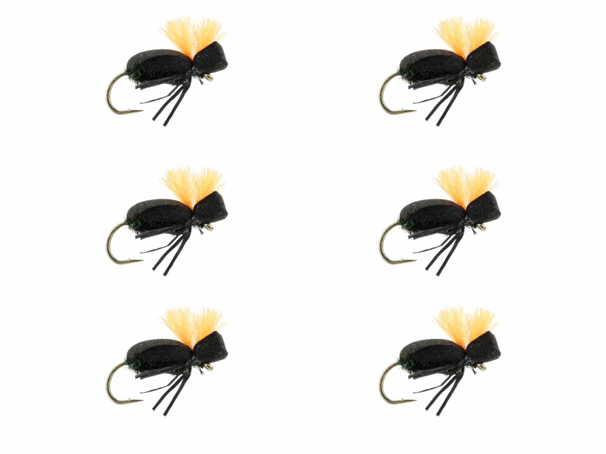 Wild Water Fly Fishing Foam Beetle, Size 14, Qty. 6-Goodwynn&#39;sGoodwynn&#39;s