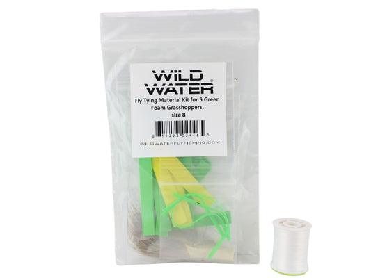 Wild Water Fly Fishing Fly Tying Material Kit, Green Foam Grasshopper-Goodwynn's