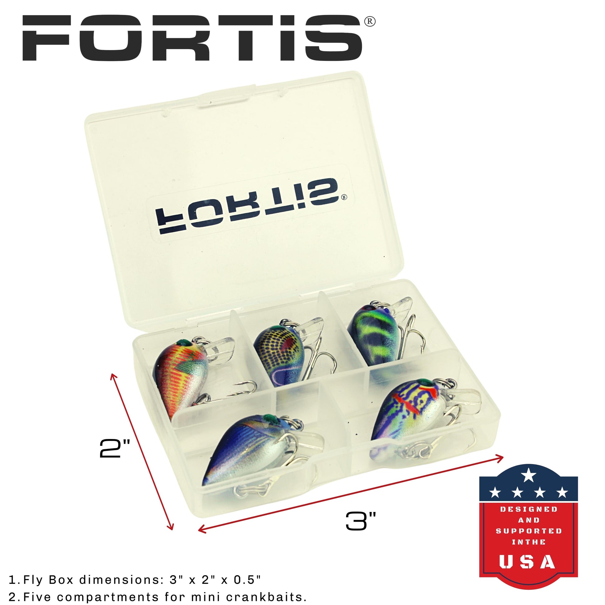 Fortis Mini Crankbait Assortment 2 with 5 Mini Crankbait Lures-Goodwynn&#39;sGoodwynn&#39;s