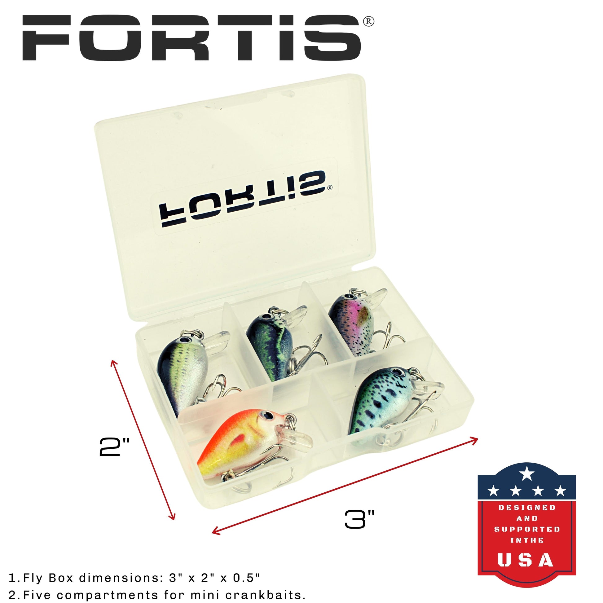 Fortis Mini Crankbait Assortment 2 with 5 Mini Crankbait Lures-Goodwynn&#39;sGoodwynn&#39;s