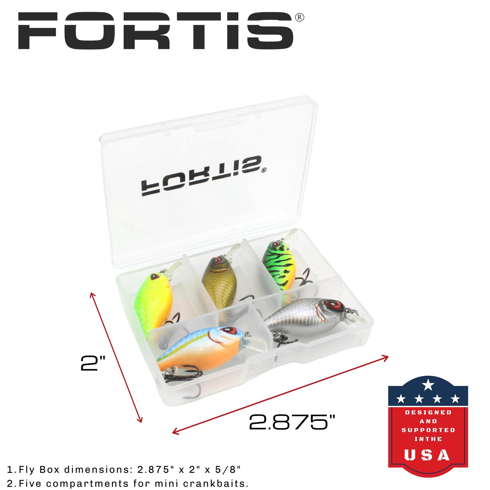 Fortis Mini Crankbait Assortment 4 with 5 Mini Crankbait Lures-Goodwynn&#39;sGoodwynn&#39;s