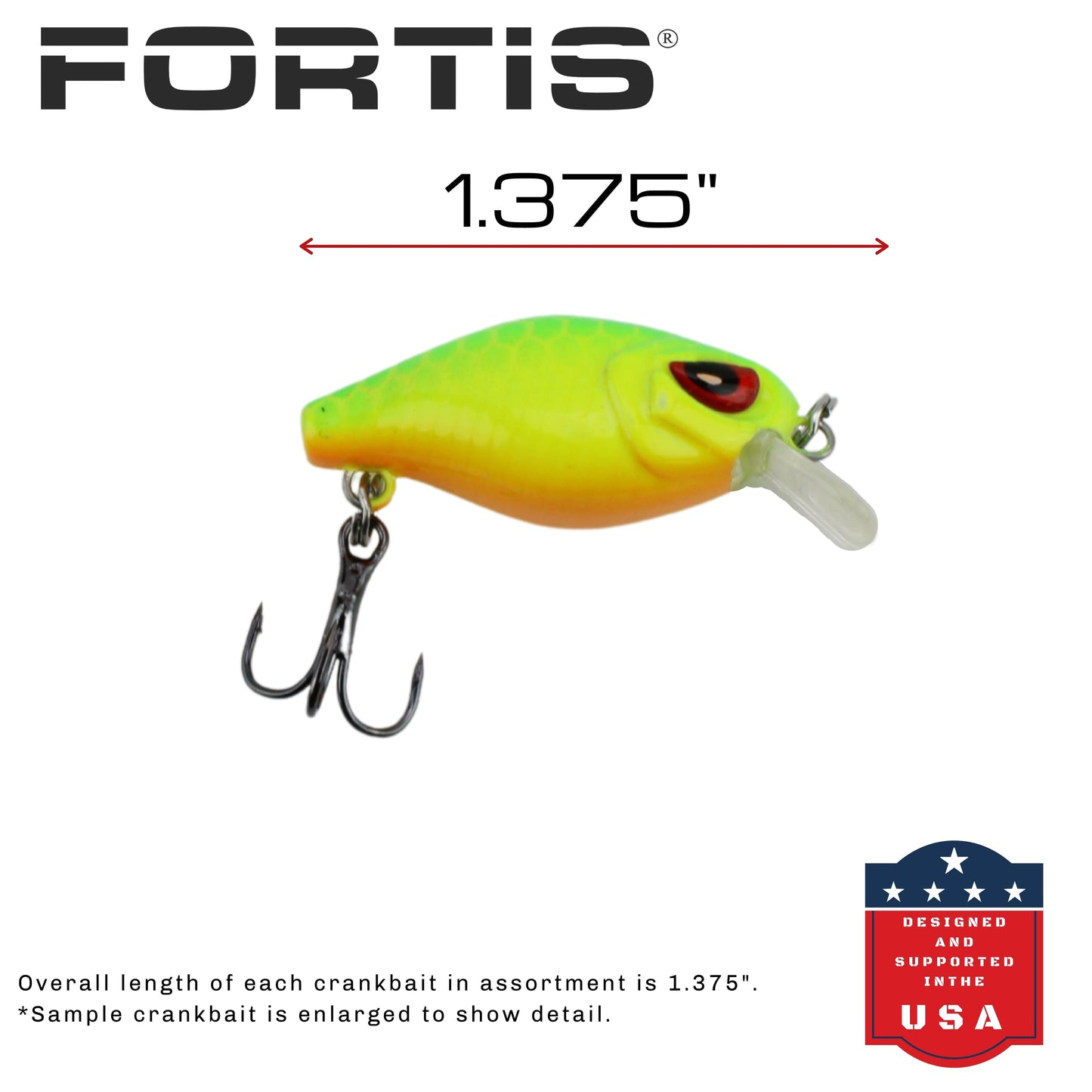 Fortis Mini Crankbait Assortment 4 with 5 Mini Crankbait Lures