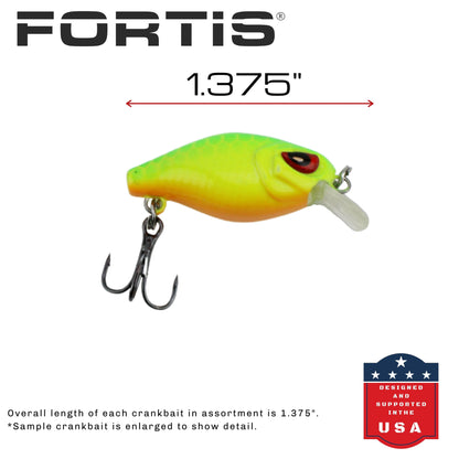 Fortis Mini Crankbait Assortment 4 with 5 Mini Crankbait Lures