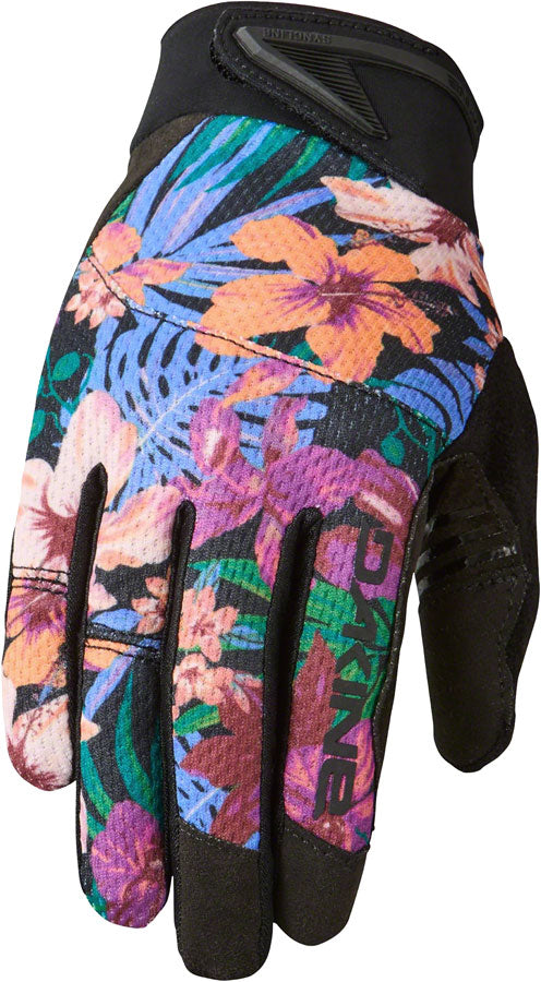 Dakine Syncline Gel Gloves - Black/Tropical Full Finger Womens-Goodwynn's