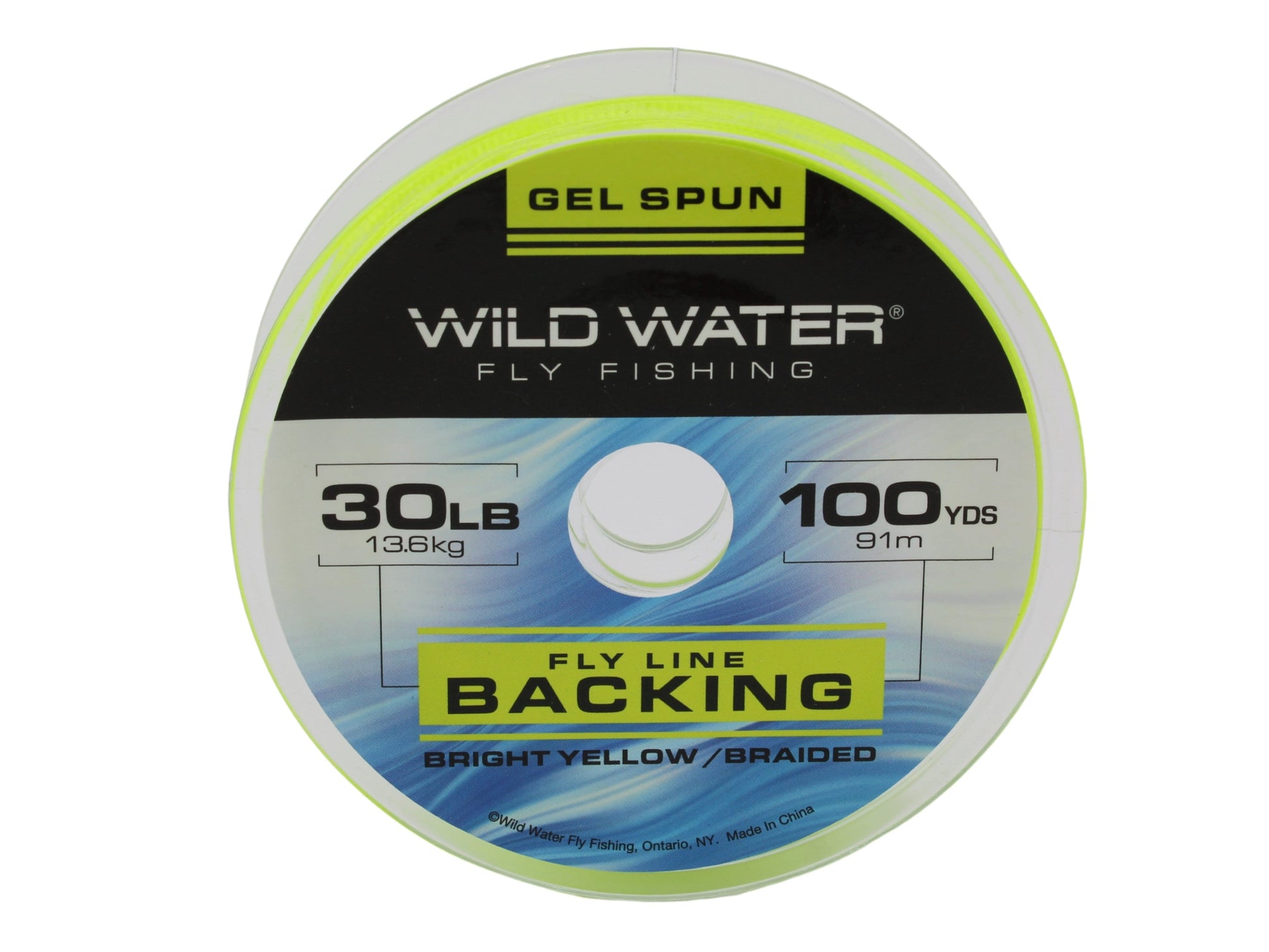 Wild Water Fly Fishing Braided Gel Spun Backing Spool, 30# 100 yards, Bright Yellow-Goodwynn&#39;sGoodwynn&#39;s