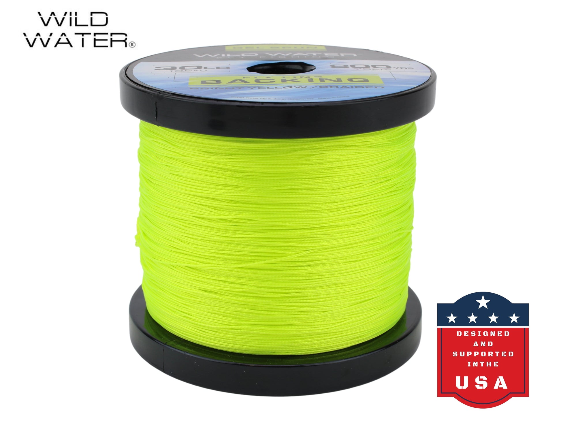 Wild Water Fly Fishing Braided Gel Spun Backing Spool, 30# 800 yards, Bright Yellow-Goodwynn&#39;sGoodwynn&#39;s