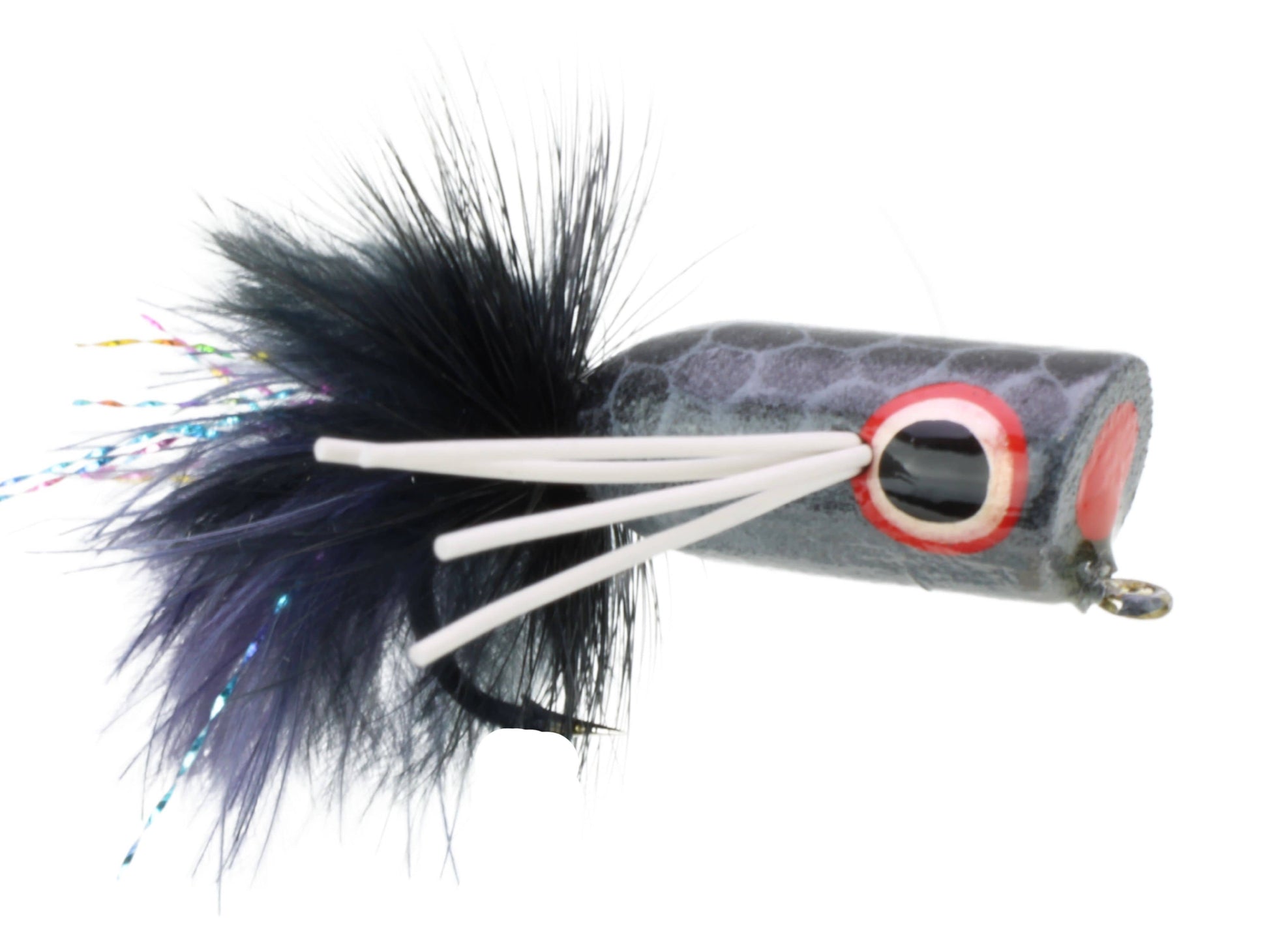 Wild Water Fly Fishing Gray Ghost Bass Popper, Size 2, Qty. 4-Goodwynn&#39;sGoodwynn&#39;s