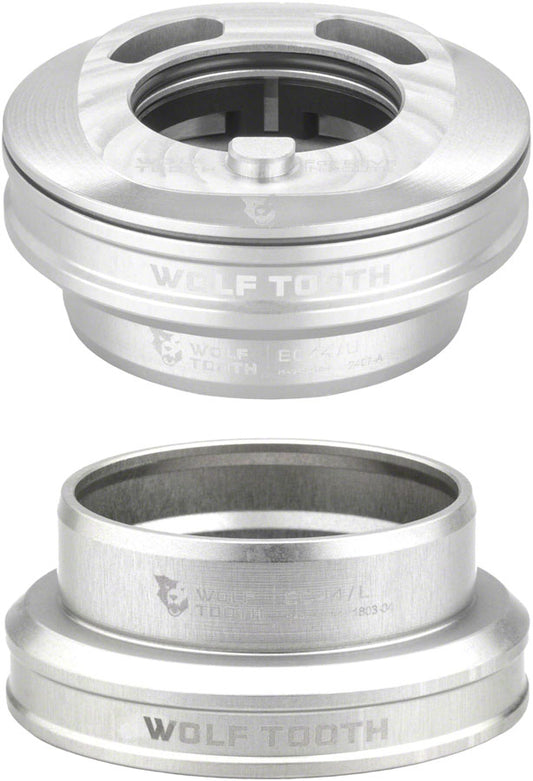 Wolf Tooth Premium Internal Headset - EC44 Upper / EC44 Lower For Enve In-Route System Only Raw Silver-Goodwynn's