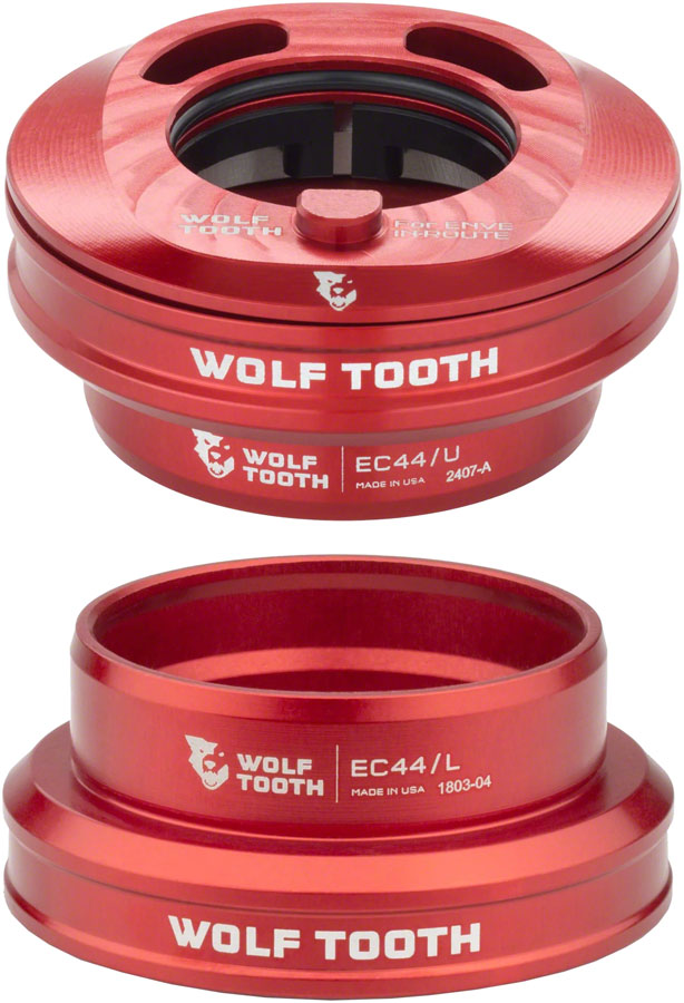 Wolf Tooth Premium Internal Headset - EC44 Upper / EC44 Lower For Enve In-Route System Only Red-Goodwynn&#39;sGoodwynn&#39;s