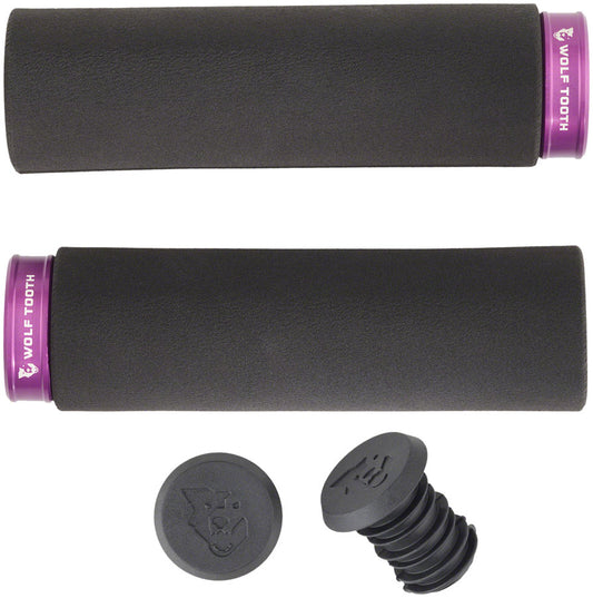 Wolf Tooth Fat Paw Lock-on Grips - Black/Purple-Goodwynn's