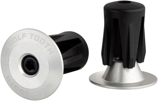 Wolf Tooth Alloy Bar End Plugs - Silver-Goodwynn's