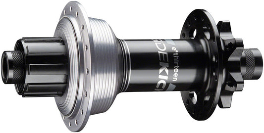 e*thirteen Sidekick Rear Hub - 12 x 157mm 6-Bolt Shimano Mini HG BLK/Sterling Silver 32H-Goodwynn's