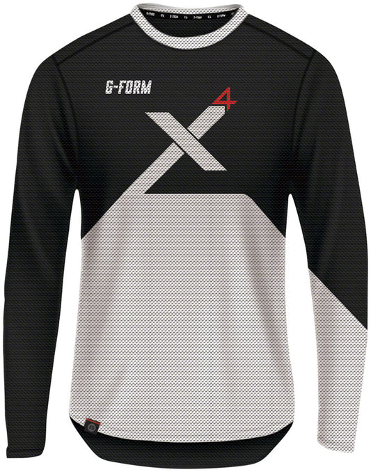 G-Form Pro-X4 Long Sleeve Bike Jersey - Black/White Medium-Goodwynn's