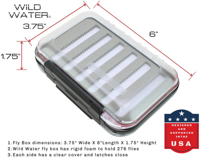 Wild Water Fly Fishing Large Foam Insert Double-sided Fly Box