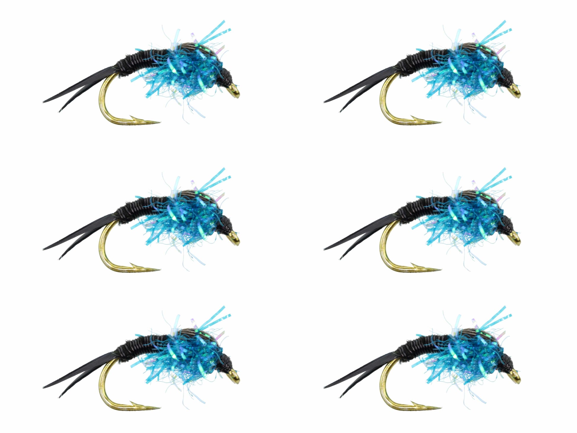 Wild Water Fly Fishing Estaz Stonefly, Metallic Blue, Size 6, Qty. 6-Goodwynn&#39;sGoodwynn&#39;s