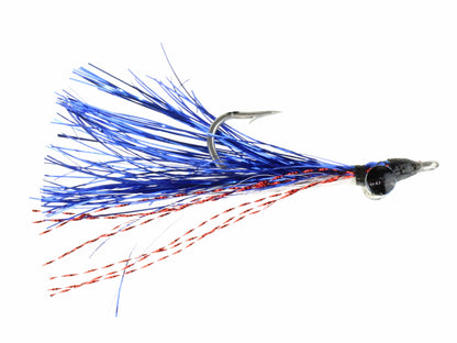 Wild Water Fly Fishing Metallic Blue and Red Heavy Clouser, Size 1/0, Qty. 3