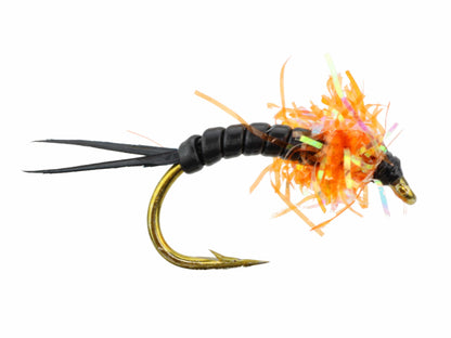 Wild Water Fly Fishing Estaz Stonefly, Metallic Orange, Size 6, Qty. 6