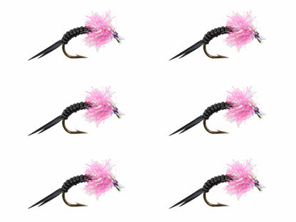 Wild Water Fly Fishing Estaz Stonefly, Metallic Pink, Size 6, Qty. 6