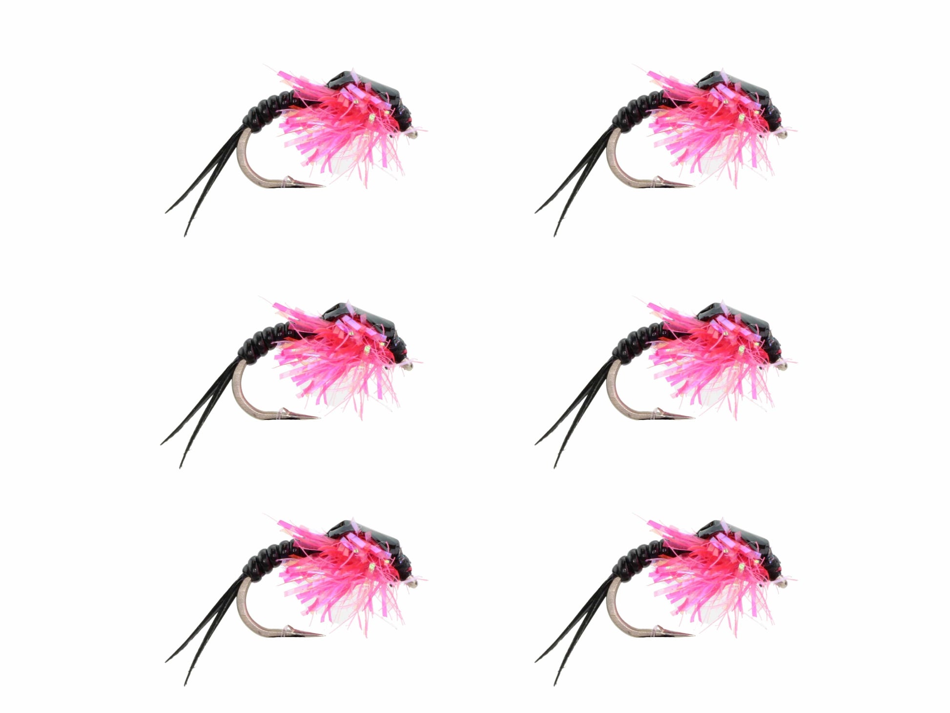 Wild Water Fly Fishing Estaz Stonefly, Metallic Pink, Size 12, Qty. 6-Goodwynn&#39;sGoodwynn&#39;s