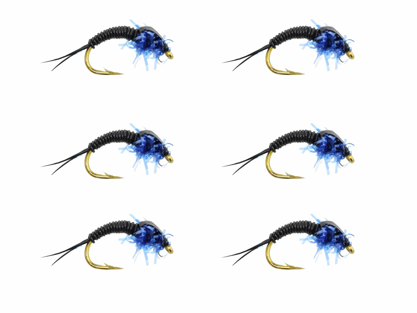 Wild Water Fly Fishing Estaz Stonefly, Metallic Royal Blue, Size 6, Qty. 6