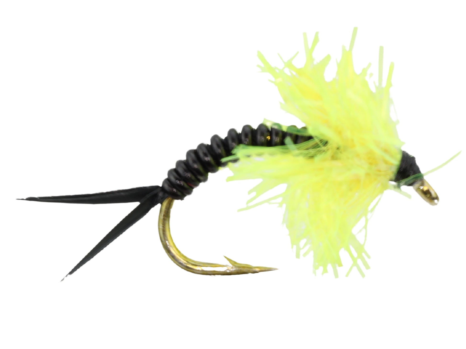 Wild Water Fly Fishing Estaz Stonefly, Metallic Yellow, Size 6, Qty. 6-Goodwynn&#39;sGoodwynn&#39;s