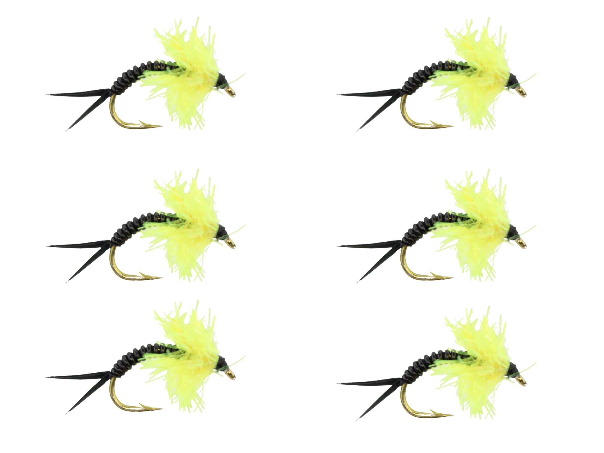 Wild Water Fly Fishing Estaz Stonefly, Metallic Yellow, Size 6, Qty. 6-Goodwynn&#39;sGoodwynn&#39;s