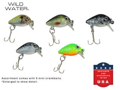 Fortis Mini Crankbait Assortment 1 with 5 Mini Crankbait Lures