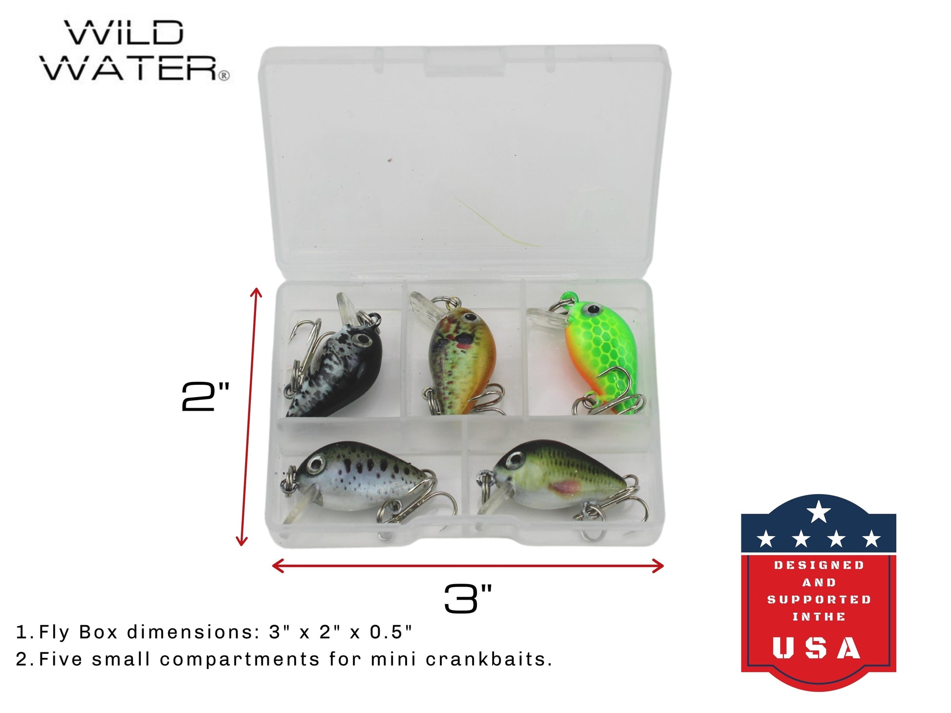 Fortis Mini Crankbait Assortment 1 with 5 Mini Crankbait Lures-Goodwynn&#39;sGoodwynn&#39;s