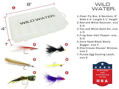 Wild Water Fly Fishing Kit, 9' 7/8 Weight Rod and Reel Package