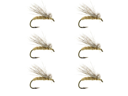 Wild Water Fly Fishing Tan Elk Caddis (No Hackle), Size 12, Qty. 6