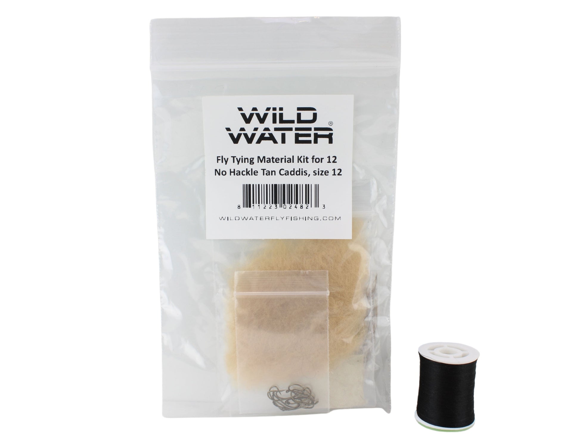 Wild Water Fly Fishing Fly Tying Material Kit, No Hackle Tan Caddis-Goodwynn&#39;sGoodwynn&#39;s