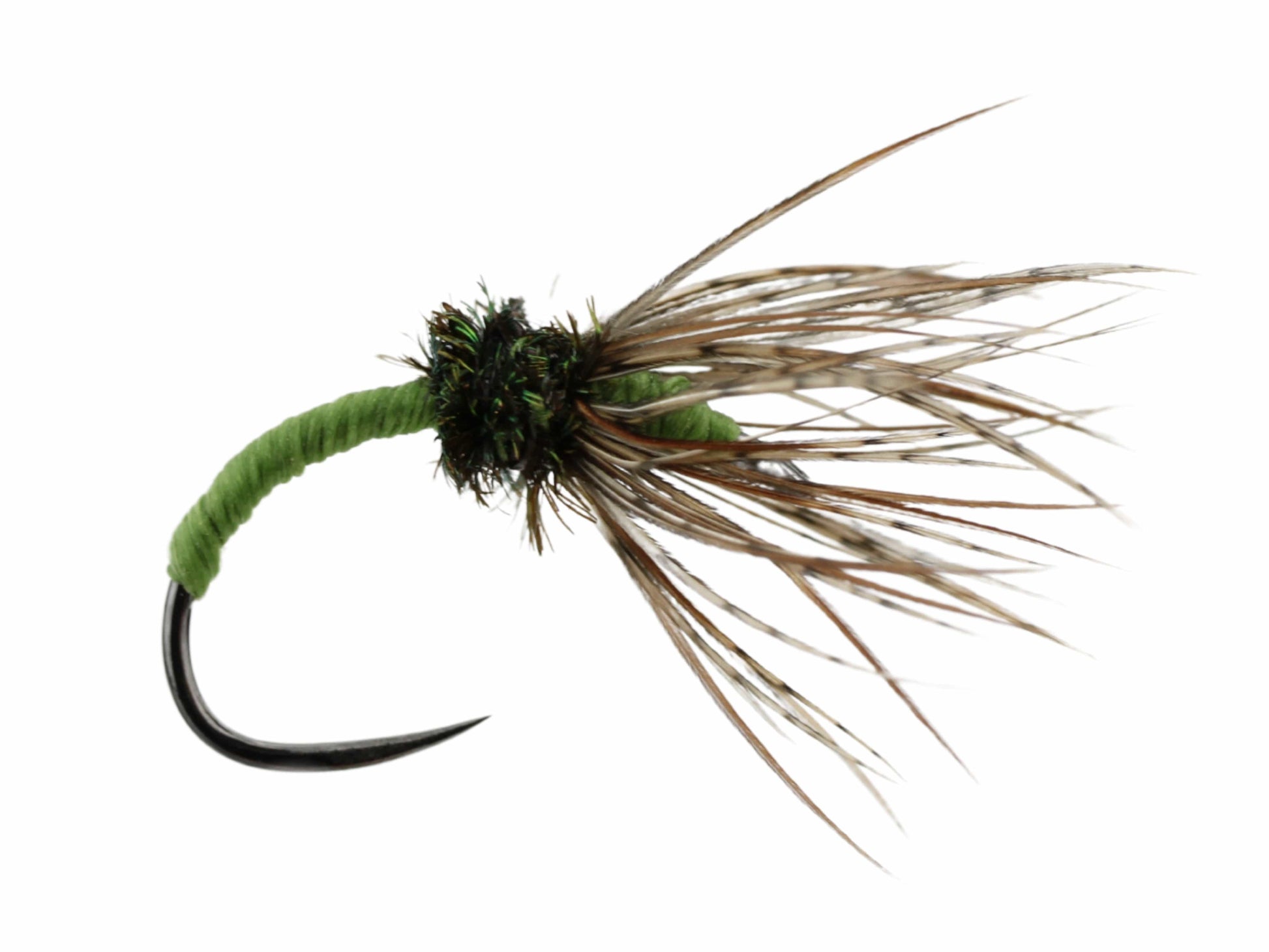 Wild Water Fly Fishing Olive Sakasa Kebari Tenkara Fly, size 12, qty. 6-Goodwynn&#39;sGoodwynn&#39;s