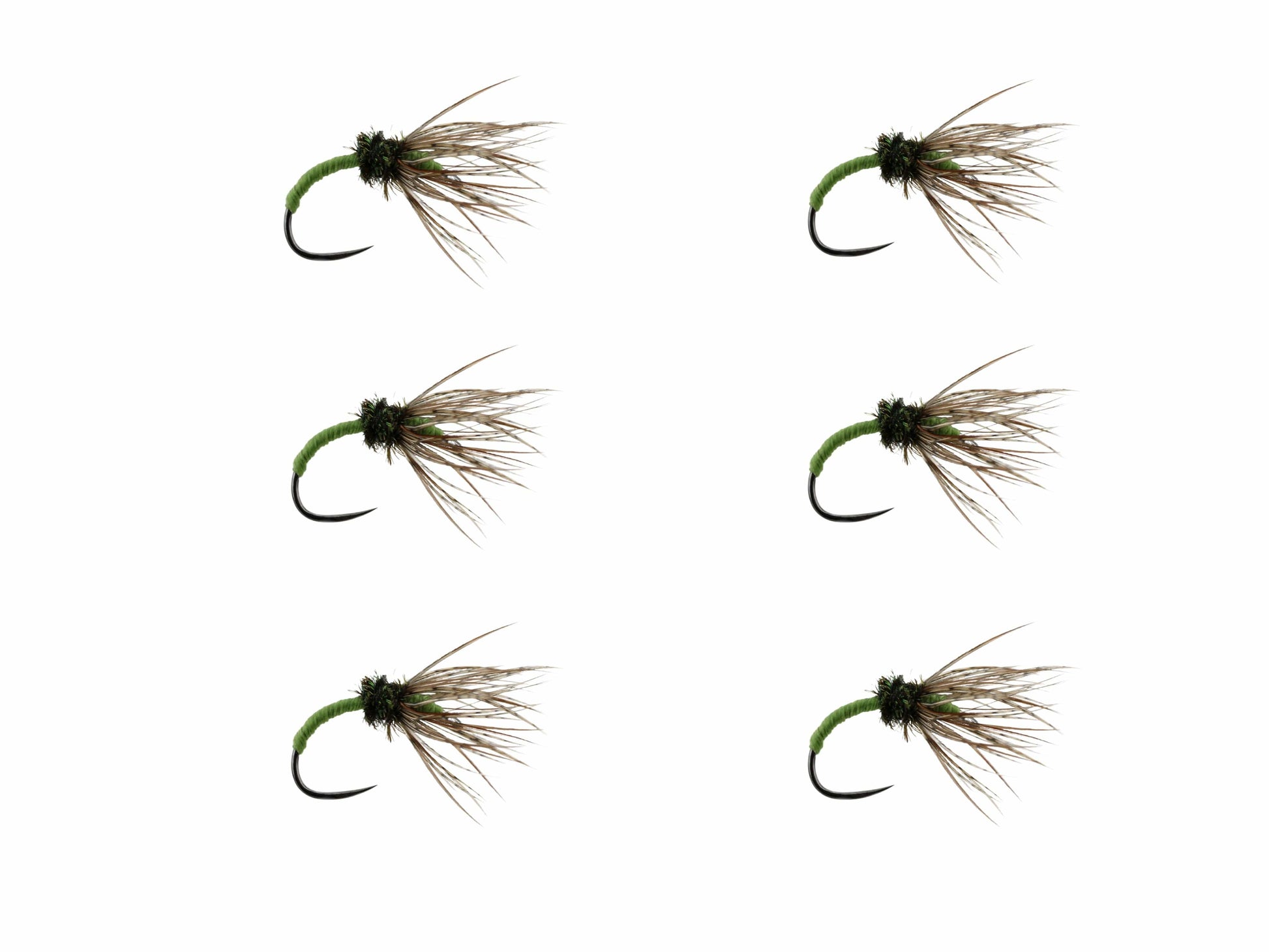 Wild Water Fly Fishing Olive Sakasa Kebari Tenkara Fly, size 12, qty. 6-Goodwynn&#39;sGoodwynn&#39;s