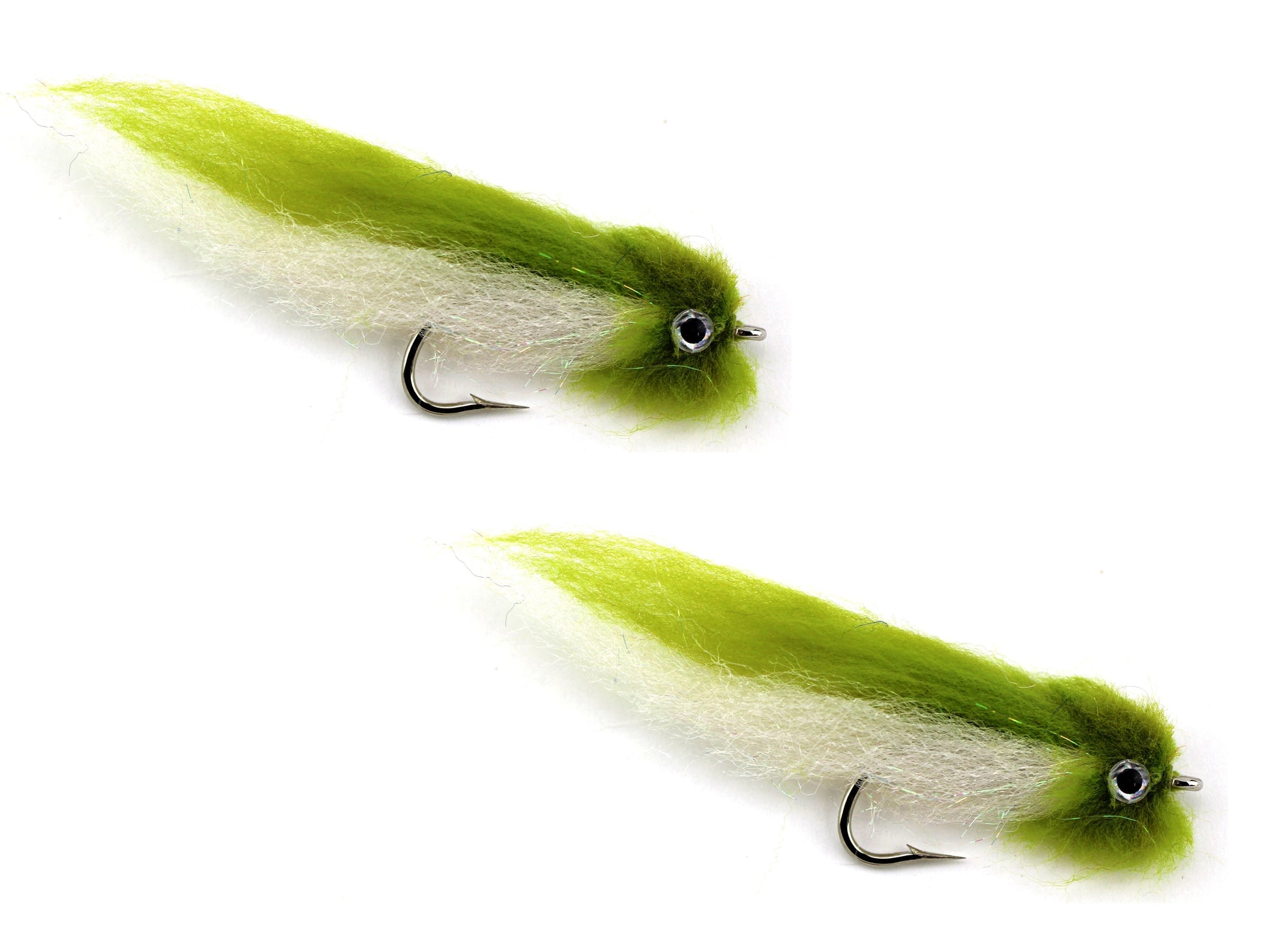 Olive and White EP Fly, size 2/0, Qty. 2-Goodwynn&#39;sGoodwynn&#39;s